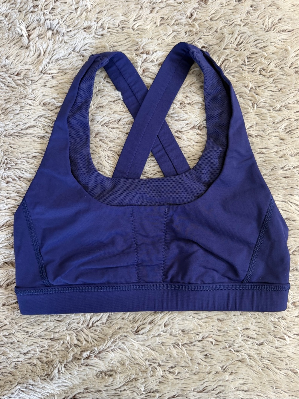 Lululemon Run: Stuff Your Bra III *Power Mesh Size 6 Emperor Blue